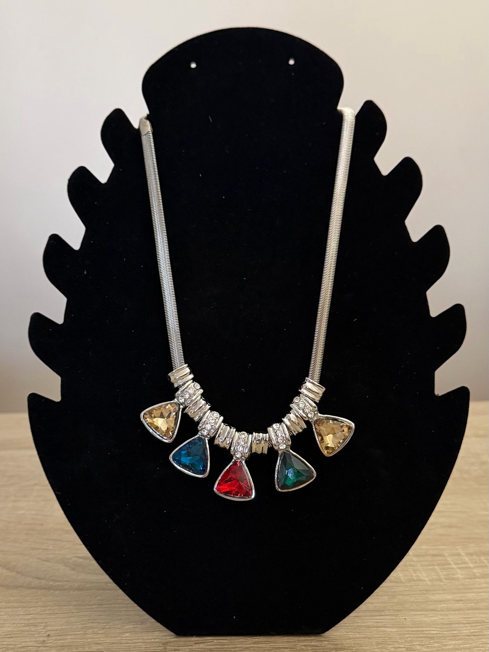 NEW Colorful Crystal Statement Necklace